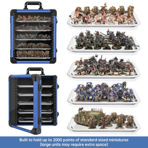 Image of Miniatures Storage Case Miniatures Transport Case Aluminum Alloy Frame with Lock (Large Size)