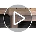 Signature Design by Ashley Gerianne Outdoor Rectangular Eucalyptus Wood Slat Top Coffee Table, Beige