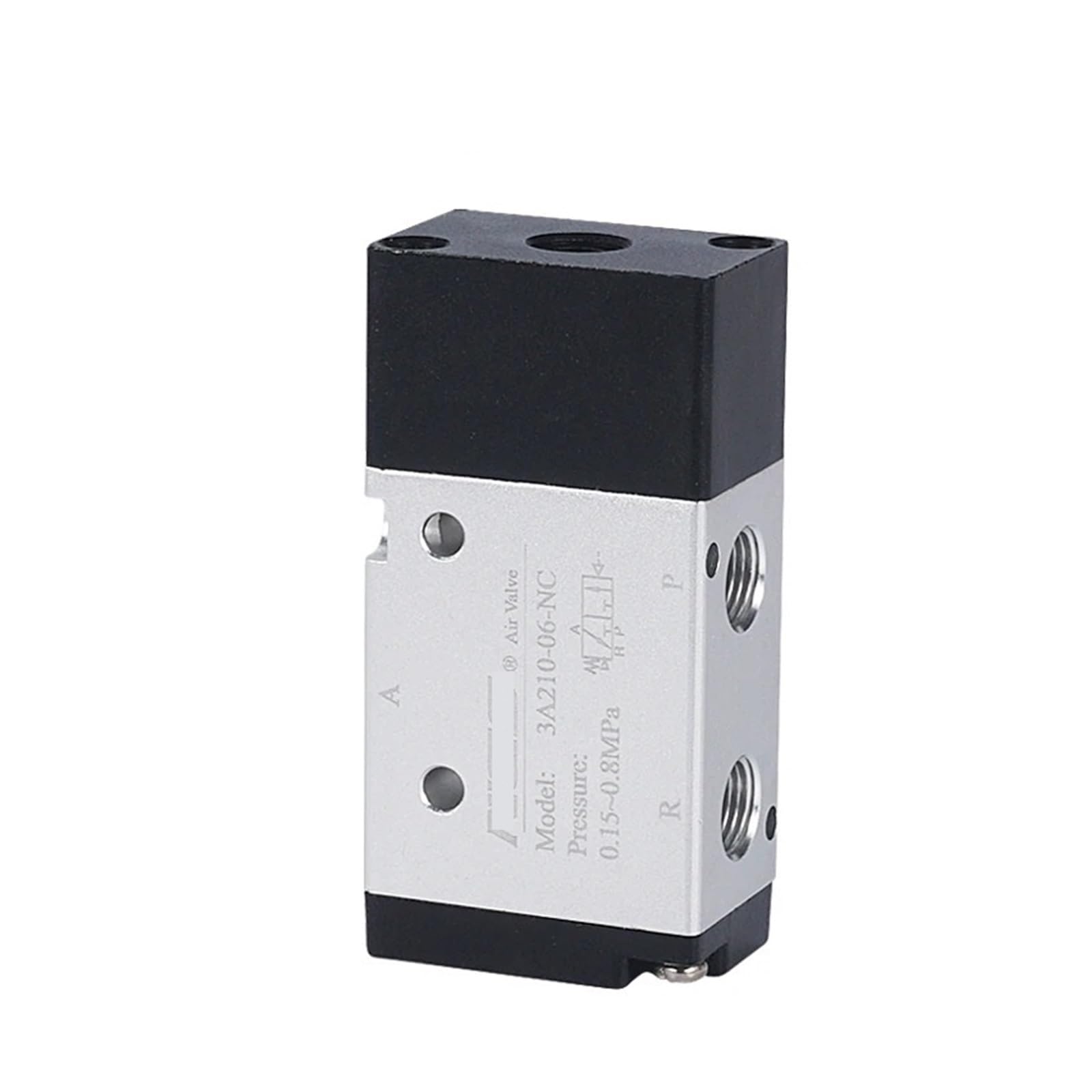 2-Position 3-Way Pneumatic Valve – Copper Alloy, Threaded, 12mm Nominal Diameter (Model 3A210-10)