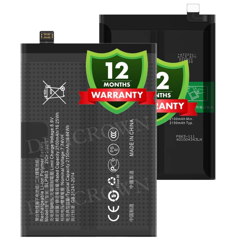 Image of Original BLP863 Battery Compatible for Oppo Reno 6 5G | K9 - (4300mAh) - 1 Year Warranty DF7