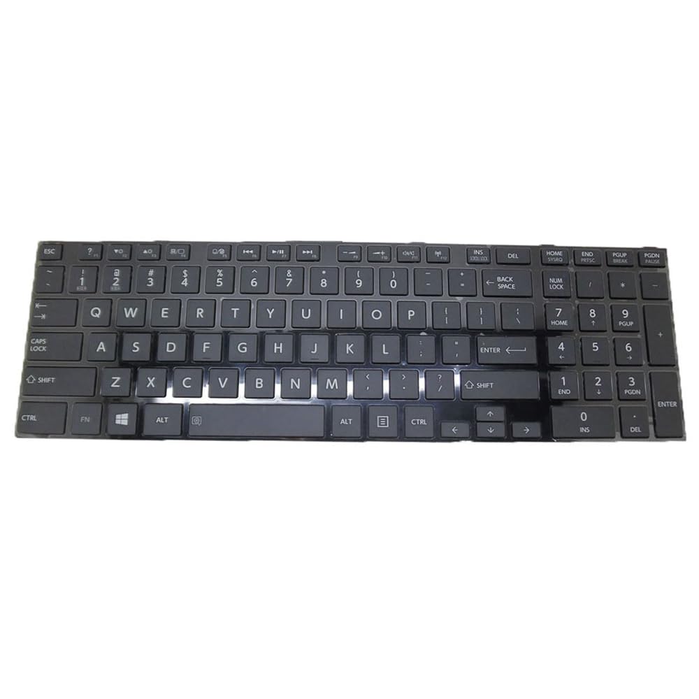 Laptop Keyboard for Toshiba Satellite L50-A L50-A-1DN L50-A-1E7 L50-A-1FD L50-A-114 L50-A-11Z L50-A-1DH L50-A-K3K English US Black with Frame New