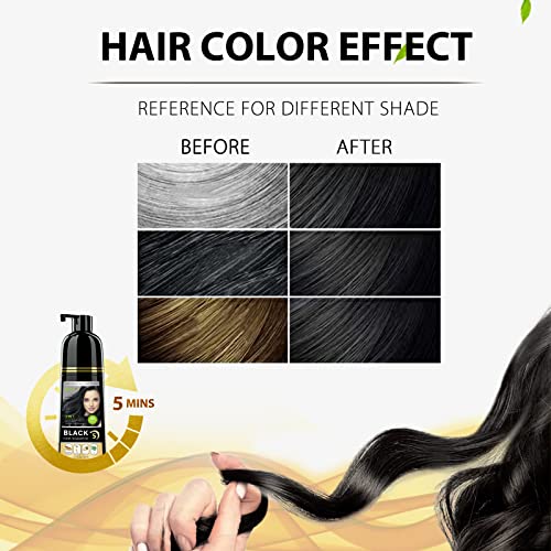 Instant Black Hair Shampoo 3 en 1 Tinte Natural Negro 400ml miniatura 3