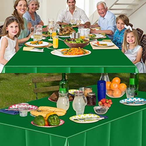 PLULON Green Foil Tablecloth Plastic Table Cover 137 x 274cm Rectangle Metallic Green Table Cover for Wedding Birthday Christmas Party Home Table Decorations Baby Shower Party Supplies - Image 5