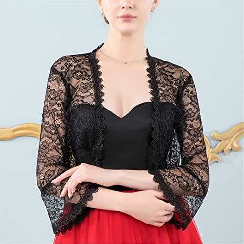 3D Embroidered Lace Shawls Wraps for Women Girls Elegant Cover Up Shrug Flapper Bolero Cape for Wedding Party Prom2