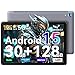 Whitedeer 10 inch Android 15 Tablet, Android Tablet with 30GB+128GB+1TB, Face ID, 5MP 8MP Camera, Split Screen, 1280x800 IPS Display, 5000mAh Battery, WiFi 6 5G 2.4G, Bluetooth 5.3, Widevine L1, Gray