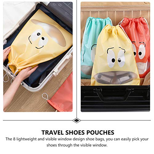 NICEXMAS 8Pcs Sacos Organizadores de Sapatos de Viagem à Prova de Poeira Eva Não Tecido Com Cordão T