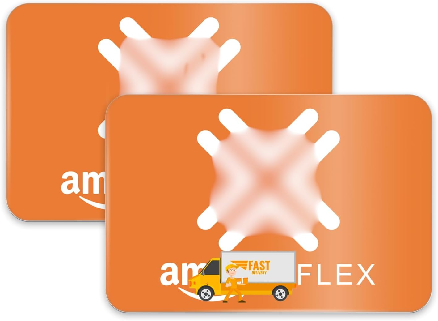 Flex Delivery Driver Car Sign Magnet Car Signs 2-Pack, Reflective Vehicle Magnets for Car, Strong Waterproof Magnetic Delivery Sign, 12" x 8", Orange
