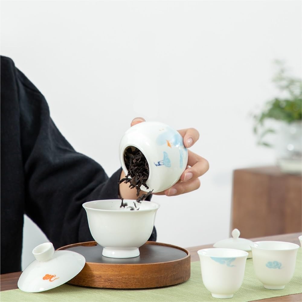 Bocal à café en vrac en céramique scellée - Petit pot de rangement portable pour la maison, la cuisine, le comptoir