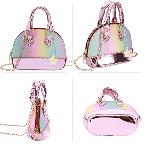 Aisa Girls Mini Dome Shell Shape Satchel Coin Purse Top Handle Bag Crossbody Shoulder Bag4