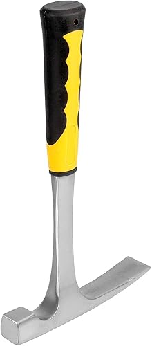 Miniatura 4 de HOZEON 32 oz Brick Hammer, Flat head Rock Pick Hammer, 11.2 inch All Steel Geologist Hammers with Non-Slip Handle for Mining, Geological Prospecting