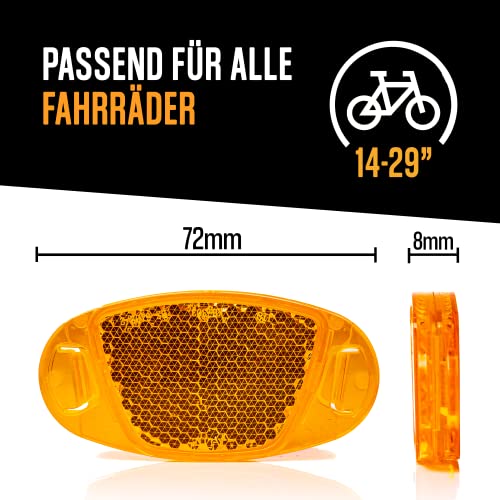 Kellago Katzenaugen Reflektoren Fahrrad [ MIT VERBESSERTER REFLEKTION ] 8X Speichenreflektoren Fahrrad Stvzo zugelassen - Fahrrad… – Ansicht 4