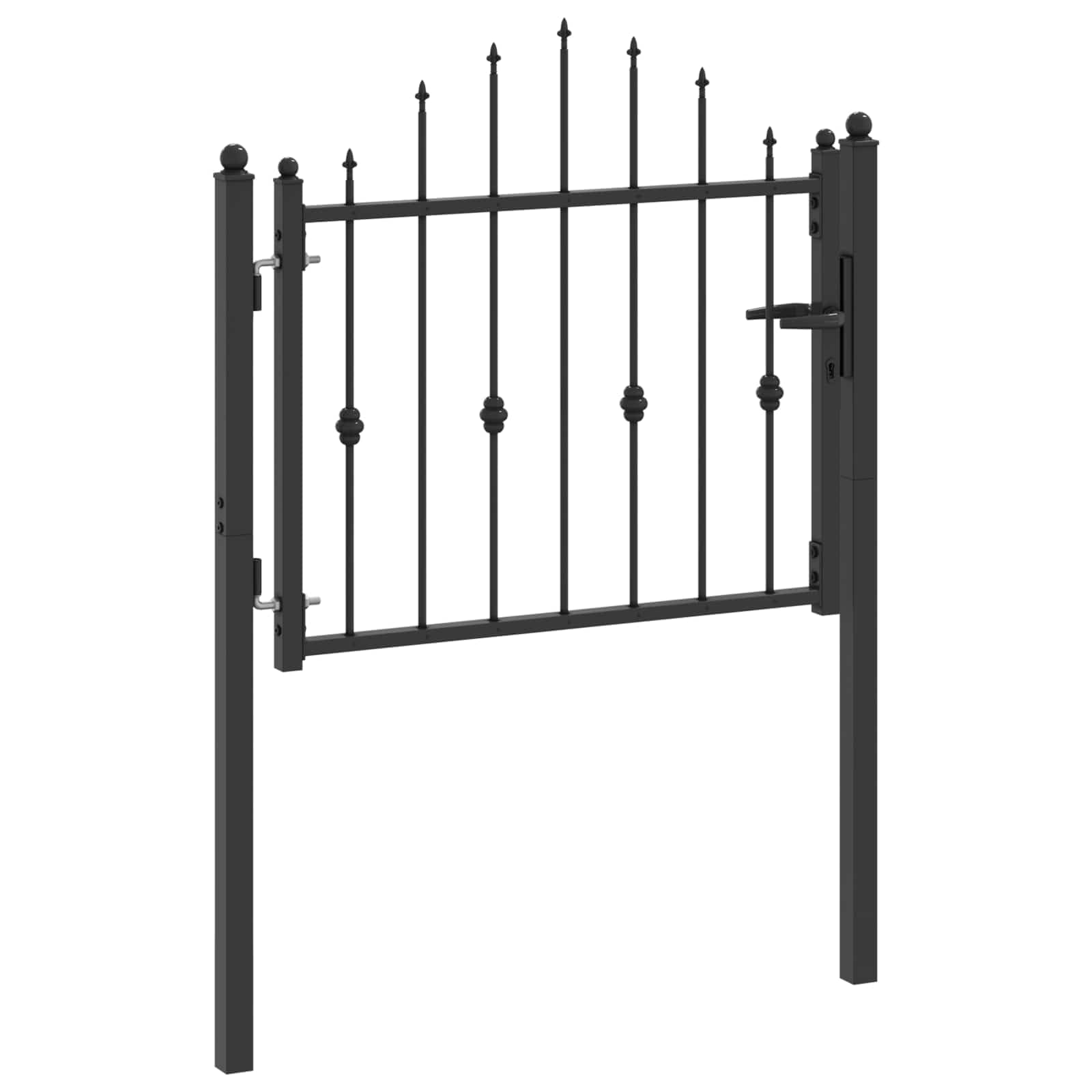 HORST - Recinzione in metallo, 100 x 75 cm, cancello da giardino con serratura, design anti-salita e verniciatura a polvere resistente alla corrosione, per esterni sicuri
