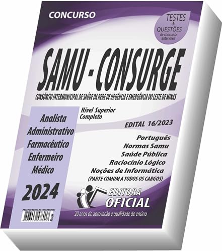 Apostila SAMU - CONSURGE - MG - Nível Superior - Parte Comum aos Cargos