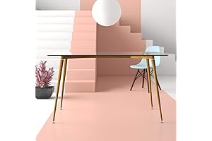 IDS Glass Writing Desk for Office, Tempered Clear Glass Top