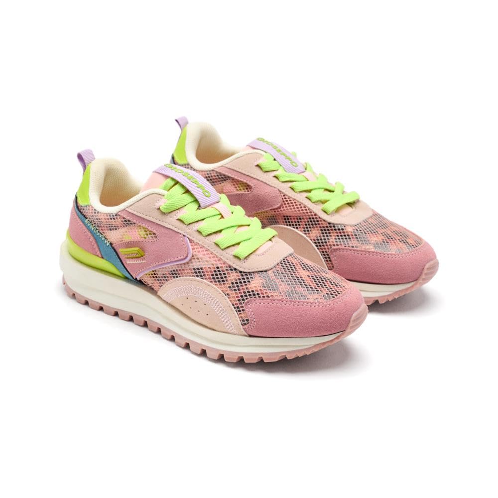 GIOSEPPO Cavendish Leather & Mesh Sneakers, Nude, 4 UK