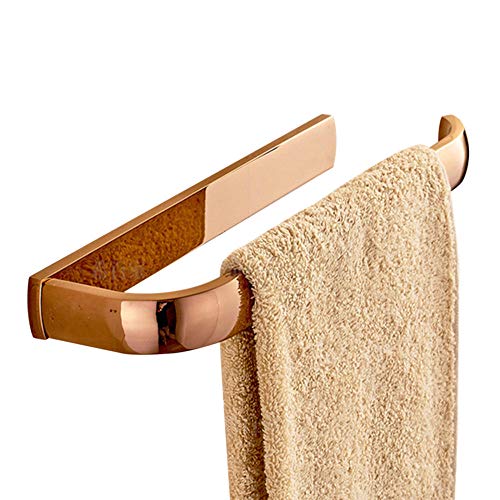 Porte-serviettes or rose en cuivre durable sans trous muraux - 2
