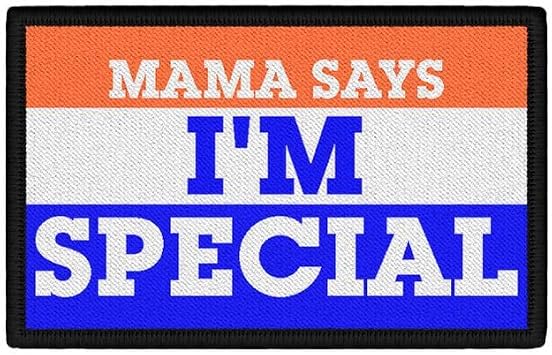 ALFASHIRT Patch 7.5x4.5cm Mama SAYS Im Special Dog Master Soldier Cult Patch #43229