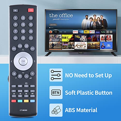 TCNOUMT CT-90300 Replacement Remote Control fit for Toshiba TV CT90300 19AV505D 26AV505D 32AV503D 32AV555DG 32AV563D 37AV505D 42AV504D 42AV554D 37AV555D 37AV504D 42AV505DB 32AV505DB - Image 3