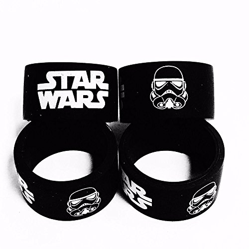 Direct Connection Co. Silicone Superhero Vape Bands Tank Band Bumper Ring Star Wars Stormtrooper (Star Wars (6-Pack))