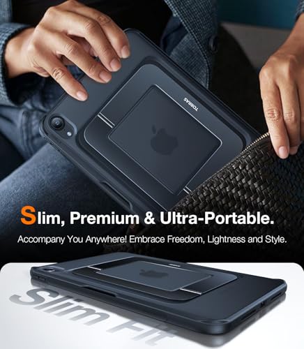 Image of TORRAS Ostand K1 Guardian for iPad (A16) 11th Case 11 Inch 2025, iPad 10th Case 10.9 Inch 2022,Ultra Stable Stand, Multiple Adjustable Angles, Protective Kickstand Cover with Pencil Holder, Black