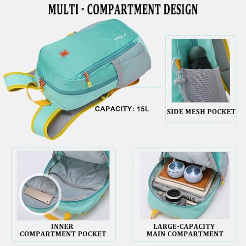 Mochila ligera de senderismo 15L para viajes y uso diario miniatura 3