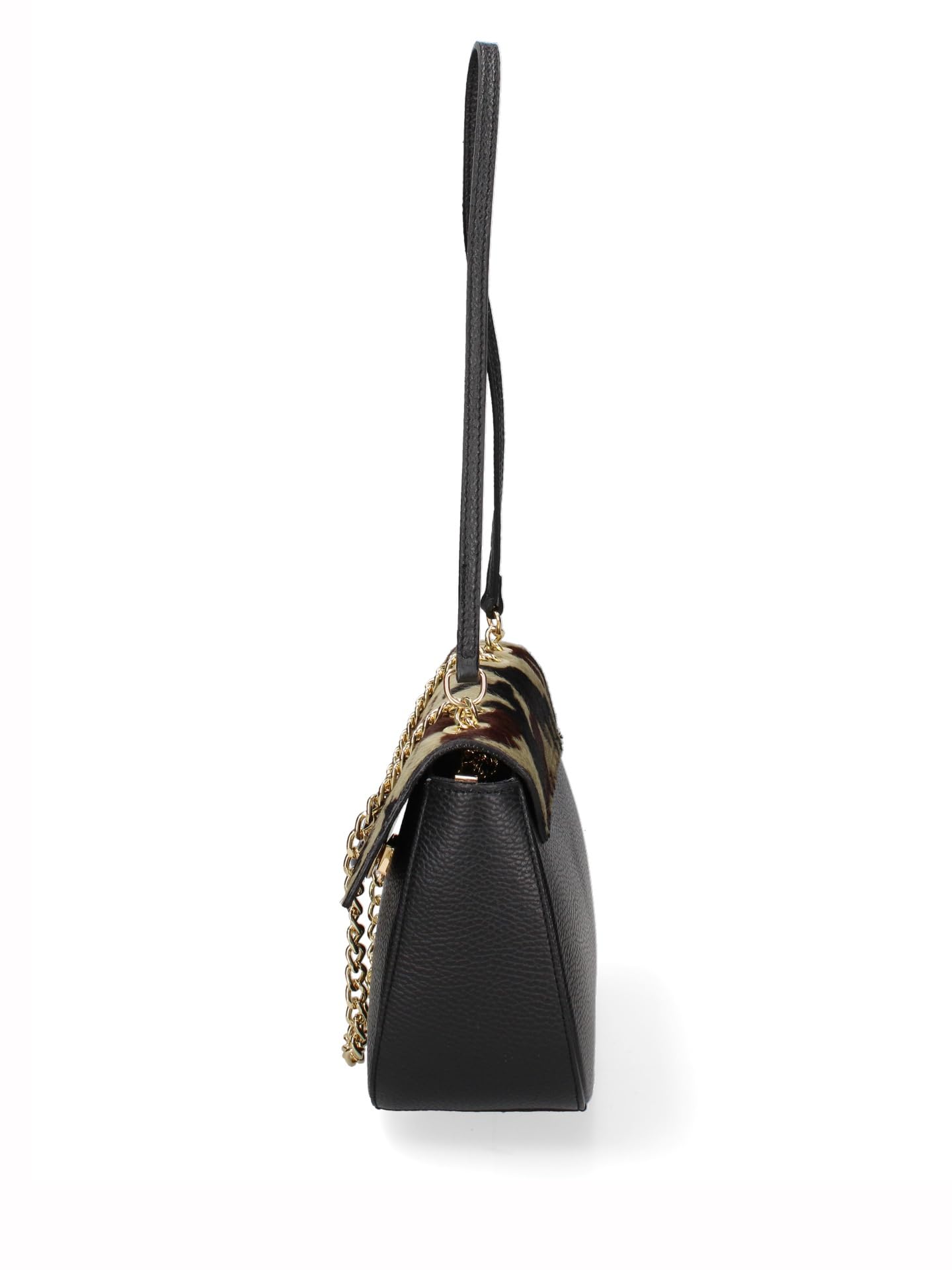 Gave Lux Bolso de hombro para mujer auténtica piel dólar y caballo. Producto artesanal. Made in Italy GLX2256009423FBG Verde oscuro 27x19x10 cm