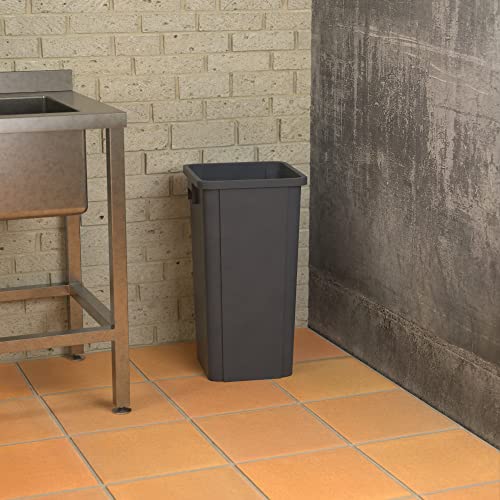 Image of 23 Gallon Grey Square Commercial Trash Can