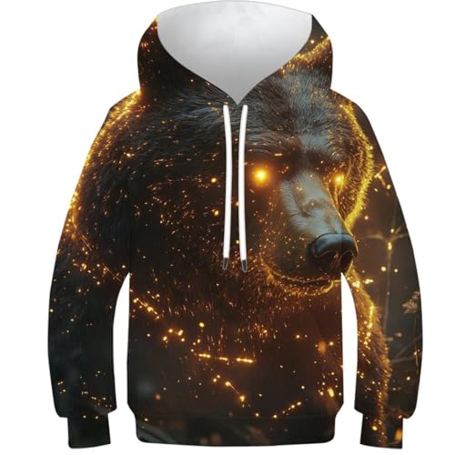 Sweat à capuche ours phosphorescent pour rester visible et au chaud