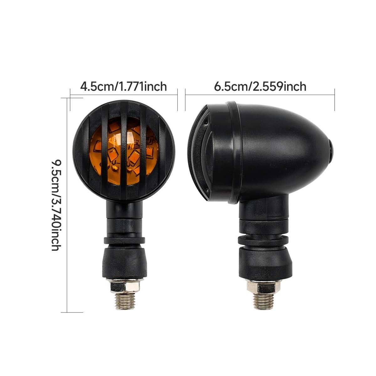 momt Clignotants Clignotants de moto vintage à LED 12 V, clignotants séquentiels pour, 2 pièces