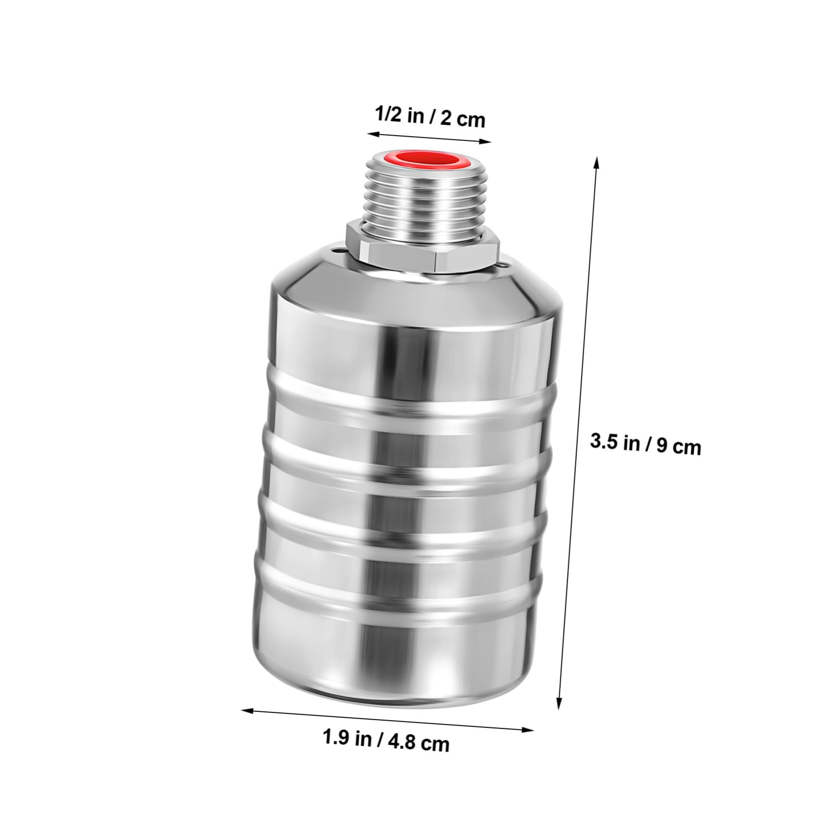 FUNOMOCYA 2pcs Stainless Steel Float Valve Water Float Valve Float Valve for Fountain Water Tank Controller Valve Water Trough Float Valve Water Level Control Valve Floating Valve Silver