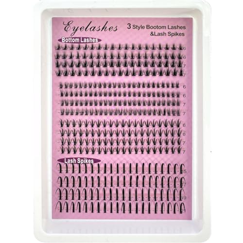Bottom Lashes & Lash Spikes Set - Natural to Dramatic Eye Enhancements (16Rows ZH23-1)