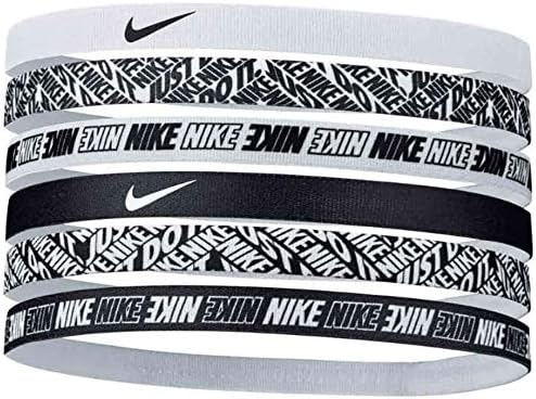 NIKE sport bands headband hairband black white 6 pack football tennis