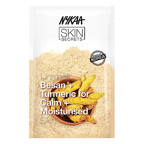 Nykaa Naturals Skin Secrets Bubble Sheet Mask - Prevents Acne and Exfoliates Dead Skin Cells - Reduces Puffiness and Redness - Leaves You Feeling Fresh and Clean - Besan and Turmeric - 0.67 oz