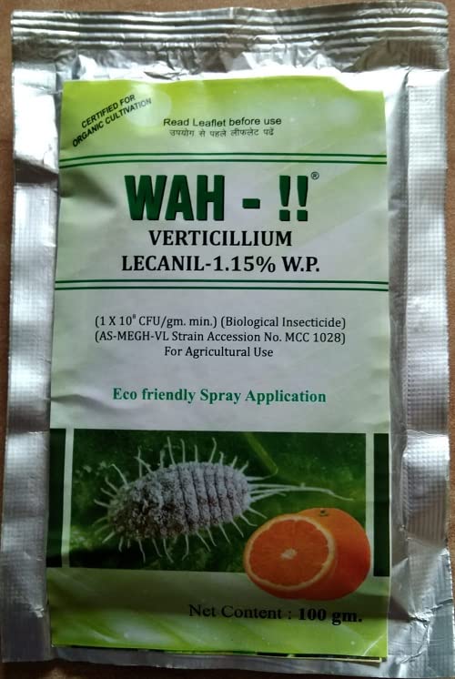 WAH-!! Verticillum lecanni 1.15% For Mealy Bug In Citrus Plant Long Term Control Certified Organic - 100g (B0B2PYPN9L) Amazon Price History, Amazon Price Tracker
