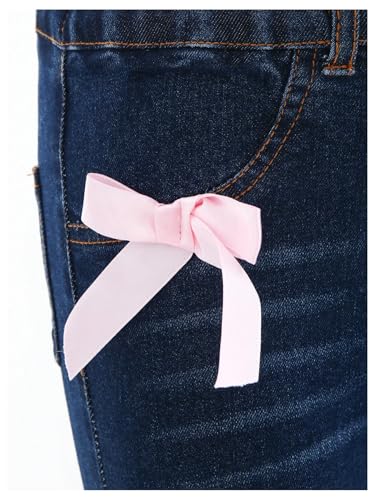 Floerns Girl's Bell Bottom Flare Jeans Cute Lace Up Bow Side Y2k Denim Pants4