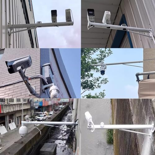Postes y Soportes de Pared para cámaras de Seguridad, Resistentes a la Intemperie, de 1,8 a 2 Metros de Altura, Soportes Exteriores robustos y duraderos, adecuados para soluciones de vigilan