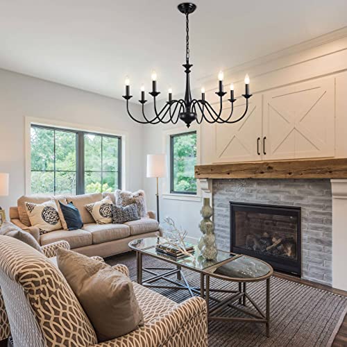 Farmhouse-Chandeliers-for-Dining-Room-Light-Fixtures-8-Lights-Black-Chandeliers-Light-Fixture-Ceiling-Hanging-Rustic-Chandeliers-for-Living-Room-Bedroom-Entryway Farmhouse Chandeliers for Dining Room Light Fixtures 8 Lights Black Chandeliers Light Fixture Ceiling Hanging Rustic Chandeliers for Living Room Bedroom Entryway