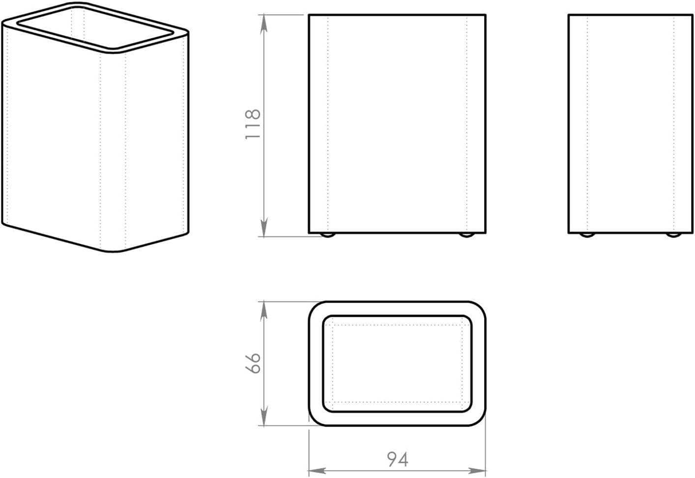 Gedy – portacepillos Aries Grey (ar980800300)