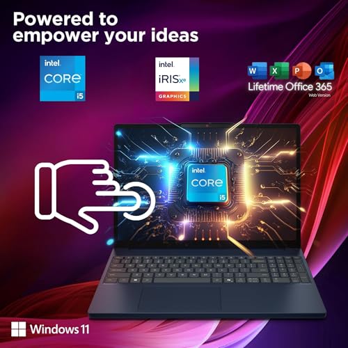 Image of Lenovo IdeaPad 15.6 inch FHD Touchscreen Business Laptop with Lifetime Web Office 365 - Intel 13th 10-Core i5 (Outperforms i7-1255U) - 24GB RAM, 2TB SSD - WiFi 6, 10HR Battery, 720p Camera