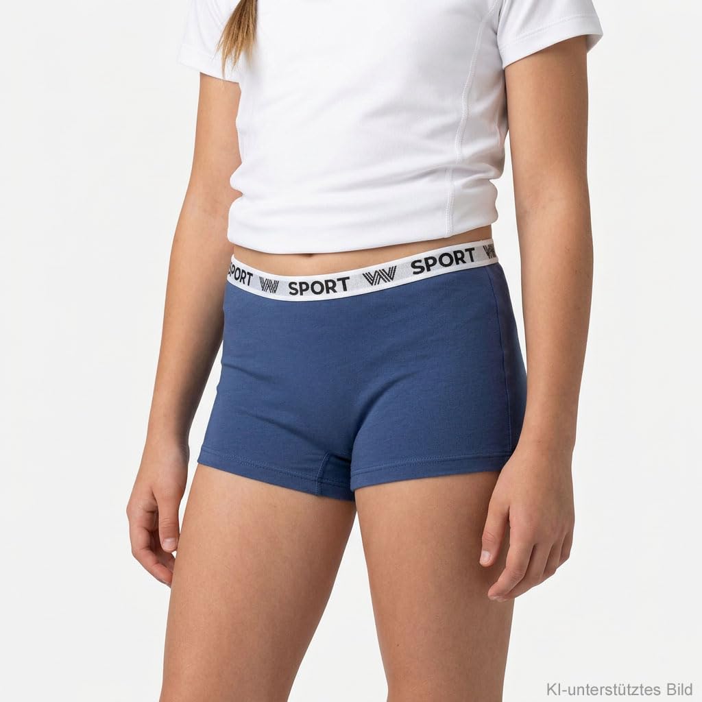 Mädchen Hipster Panty 6er Pack Girl Slip Stretch Baumwolle Sportliches Design