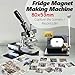 3x2 Inch Refrigerator Magnet Maker Machine Kit, DIY Photo Magnet Press with Paper Cutter, 100 Supplies, 100 Photo Paper, Magnets Making Machine, Create Rectangle Fridge Magnets (80x53mm kit)