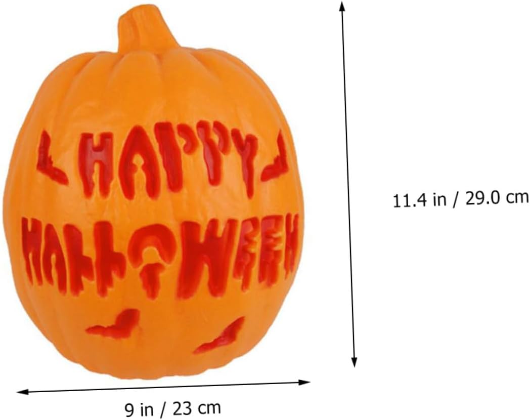 Zerodeko Halloween Hollow Carved Pumpkin Lamp Orange Decorative Party Pumpkin Light Halloween Supplies Without Battery for Home and Event Decoration