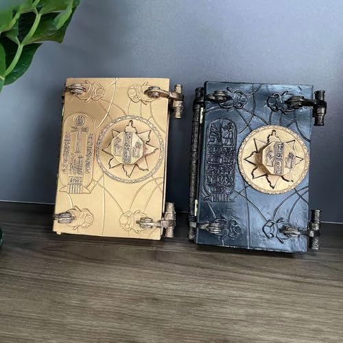 Bestmotoring The Mummy Books and Key Set – Mummy Prop Replica in Resin – Authentic Collectible for Horror Fans and Movie Enthusiasts (Black)