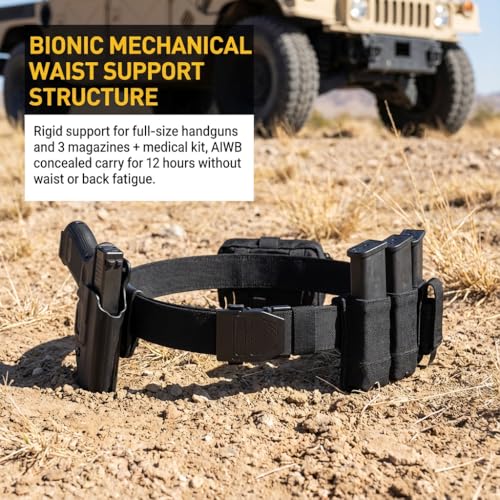 Image of KingMoore Tactical Gun Belt | 1.5 inch Width Dual-Layer Heavy-Duty 1000D Nylon for EDC & CCW