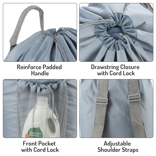 Seiritex Laundry Bag Backpack, Large Laundry Bag With Detergent Holder And Adjustable Shoulder Straps thumb #3