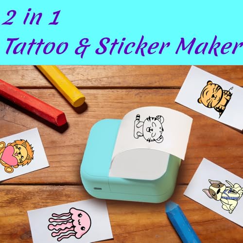 Image of 3-in-1 Tattoo Stencil Printer & Label Maker - Portable Wireless Thermal Inkless Sticker Printer for iOS Android