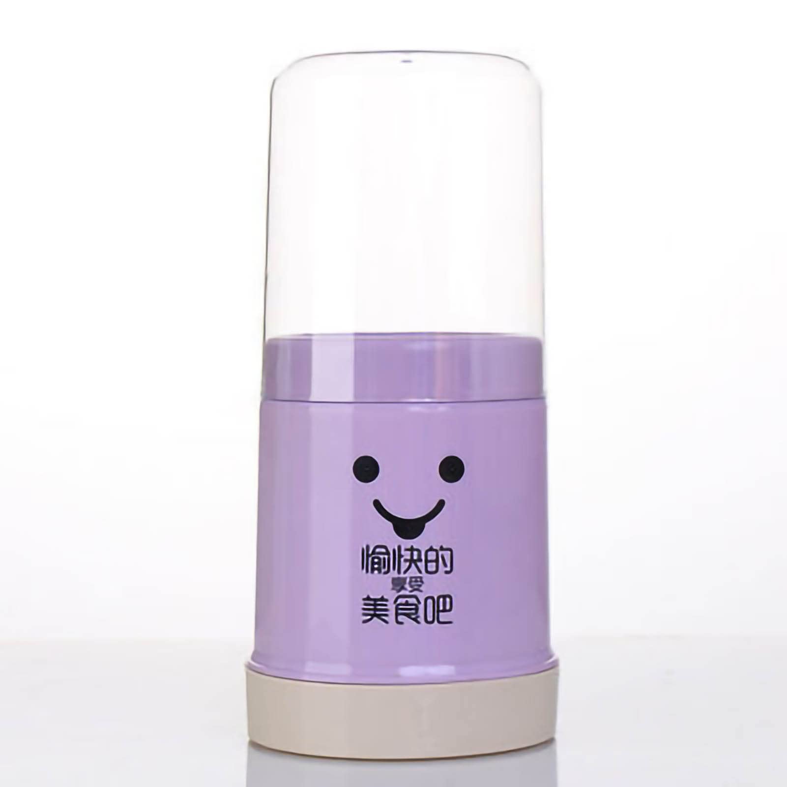 Cyrank Draining Chopstick Cage,Kitchen Utensil Holder Cultery Drainer Caddy with Lid,Removable Base,Silverware Holder Drying Utensil Crock for Kitchen(Purple)