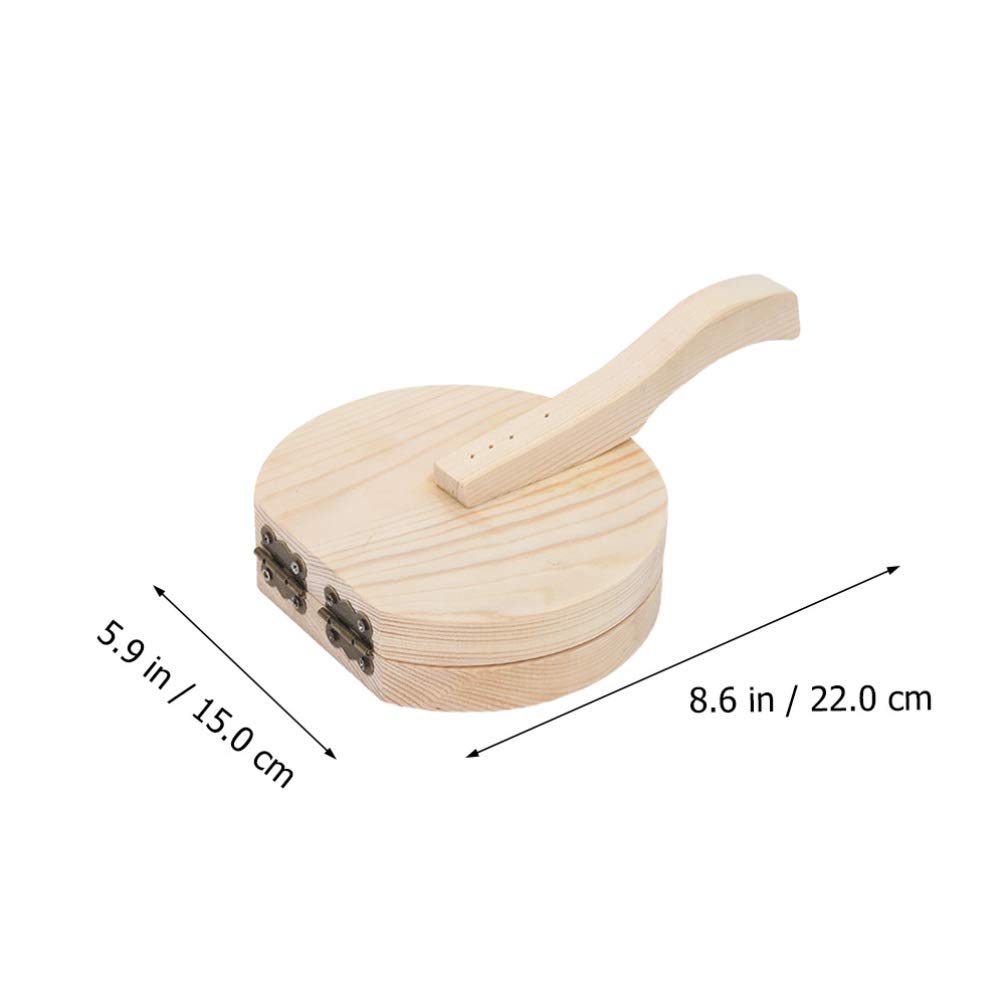 Hemoton Easy Operation Dumpling Tool Non-Slip Wooden Handle Comfortable Hand Feeling Saves Effort