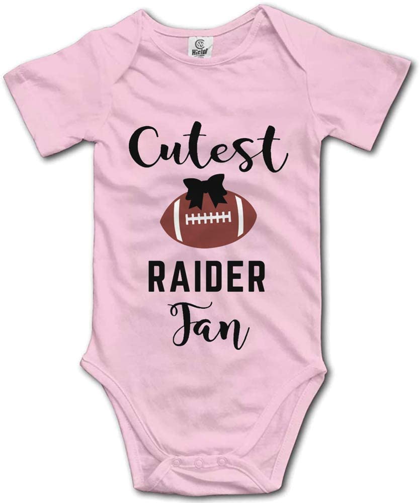 Cutest Raider Fan Baby Creeper Romper Infant One-Piece Short Sleeve Bodysuit D-Pink