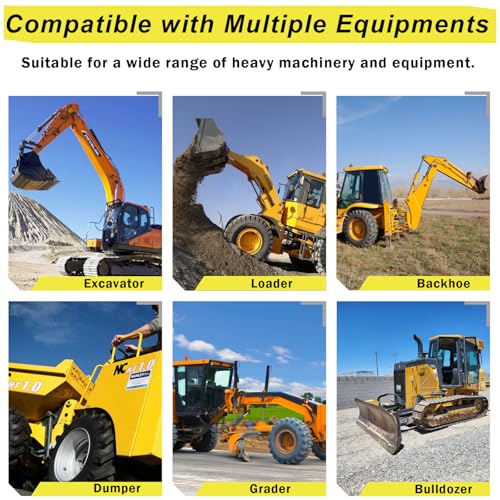 Image of Heavy Equipment Keys Master Set, 11 Contractor Excavator Dozer Skid Steer Loader Forklift Roller Keys Fit Case JCB 14607 S450 Kubota CAT 5P8500 Takeuchi H806 Hyster 166 JD Bobcat D250